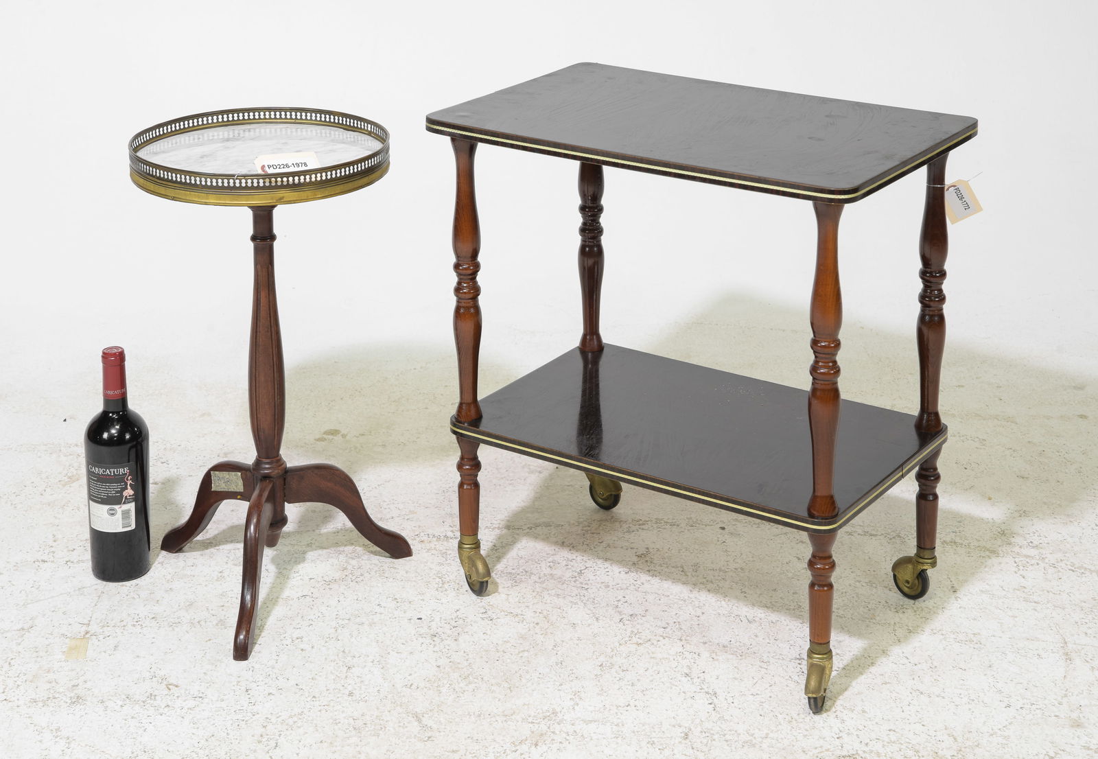 Louis XVI Style White Marble Top Stand & Trolley (1 of 4)
