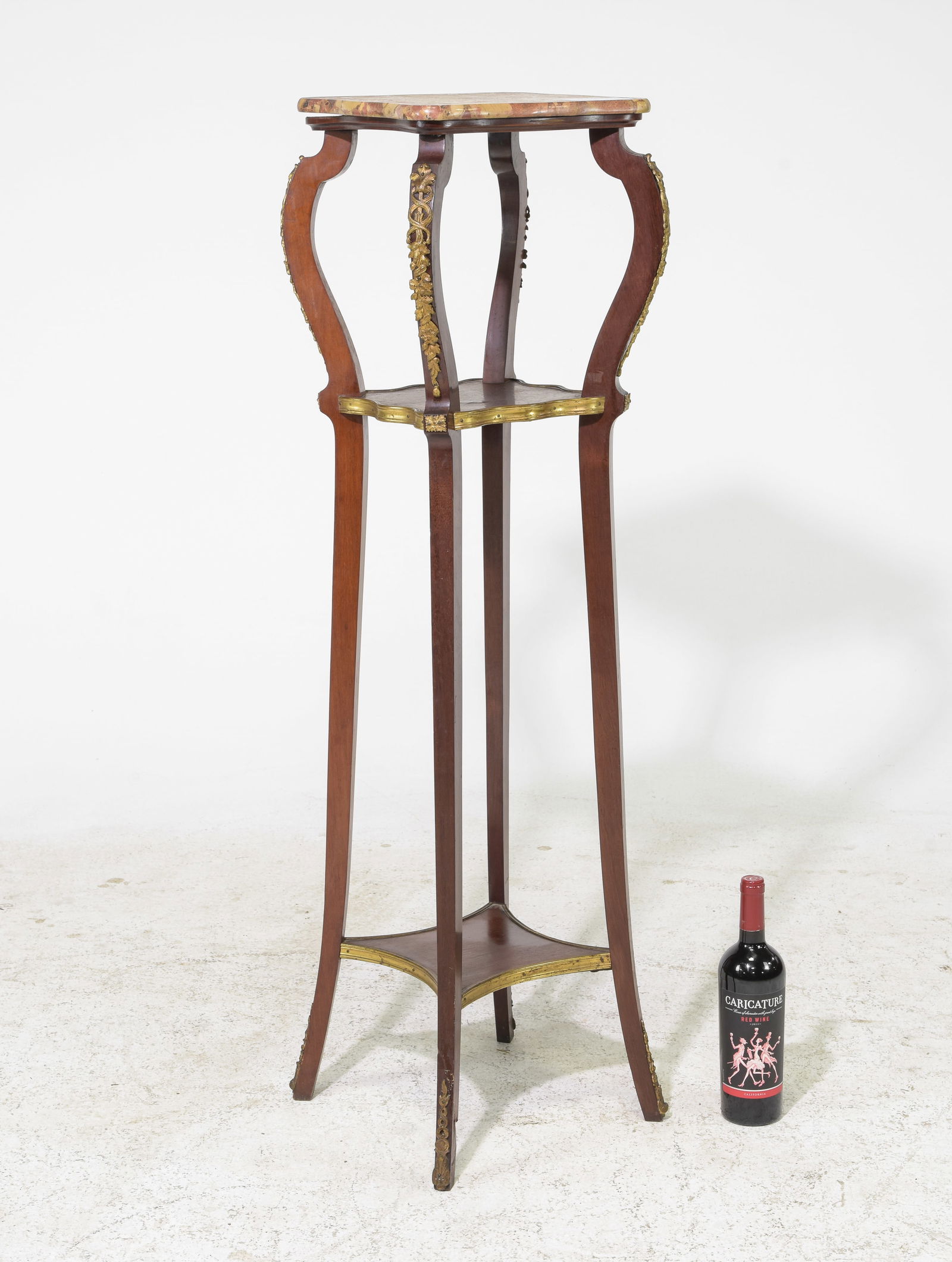 French Mahogany Marble Top Plant Stand (1 of 5)