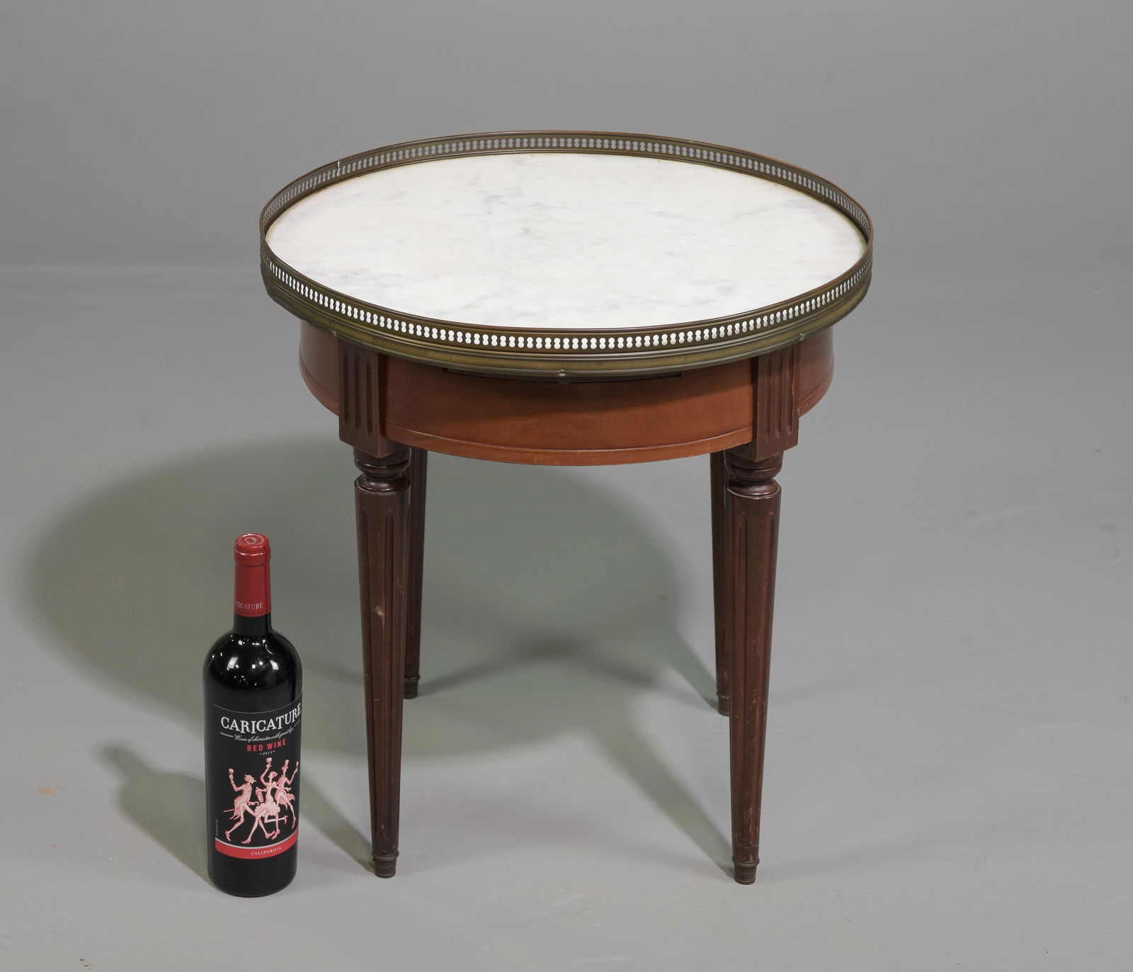 Louis XVI Style White Marble Top Table with Gallery #2 (1 of 2)