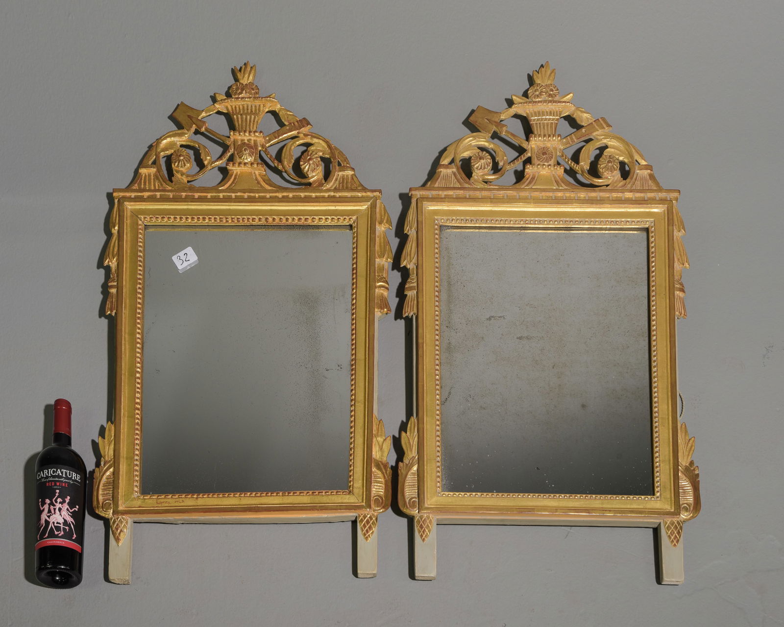 Louis XV Style Pair of Gold Framed Mirrors (1 of 5)
