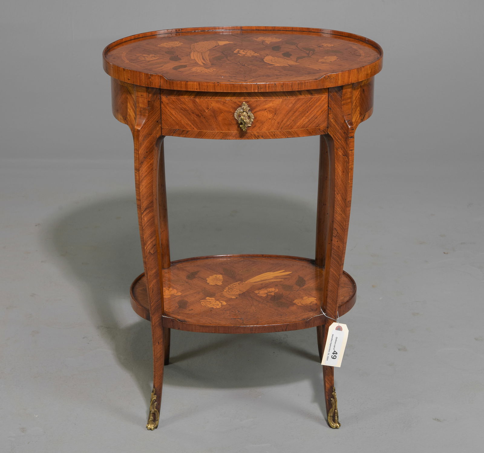 Louis XV Style Marquetry Inlaid Occasional Table #1 (1 of 5)