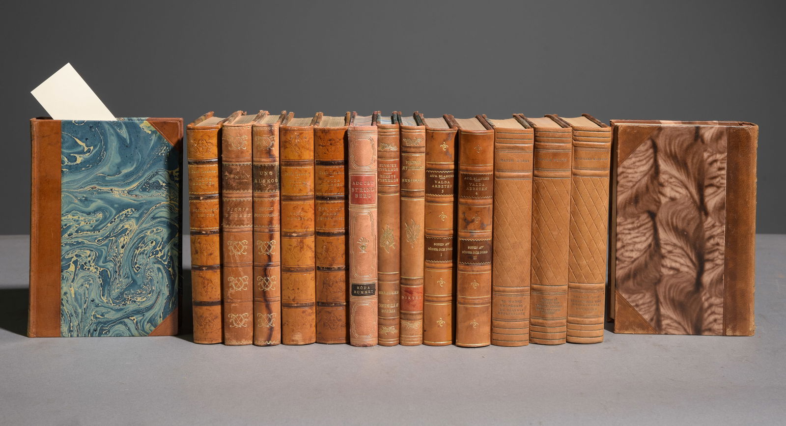 15 Assorted Leather Bound European Novels / Books #3 (1 of 4)