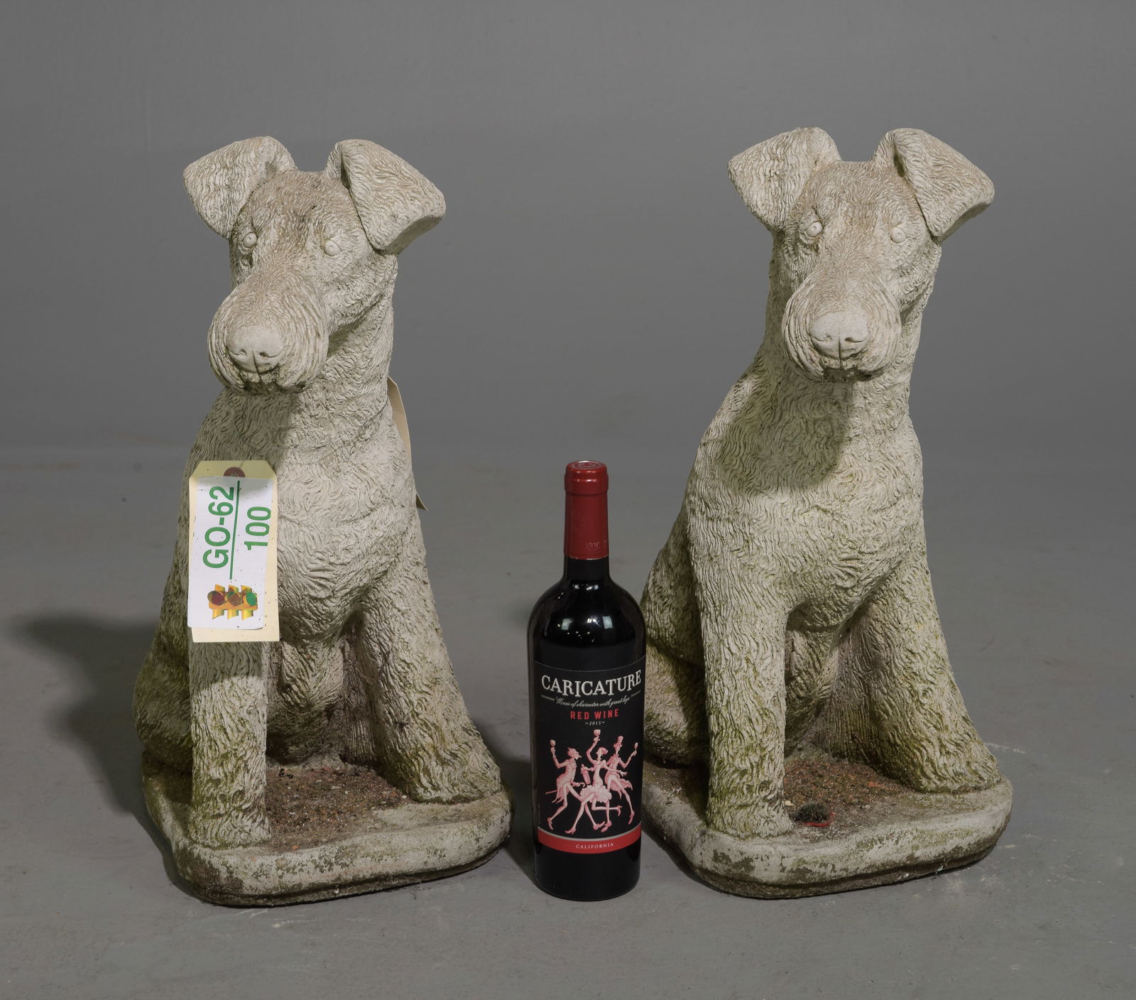 2 Cast Stone / Concrete English Terrier Statues (1 of 4)