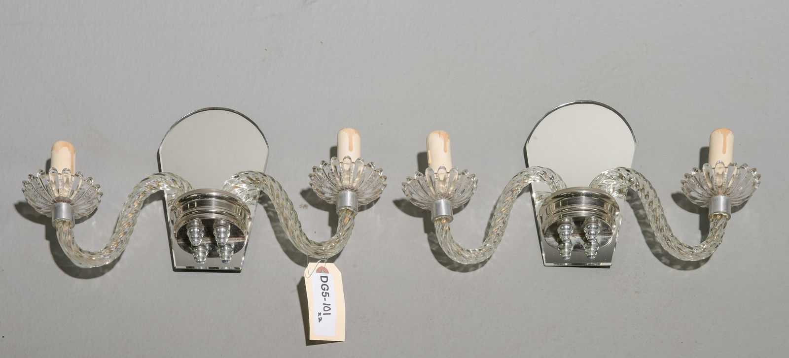 French Pair of Venetian Style Mirrored Back Sconces (1 of 4)