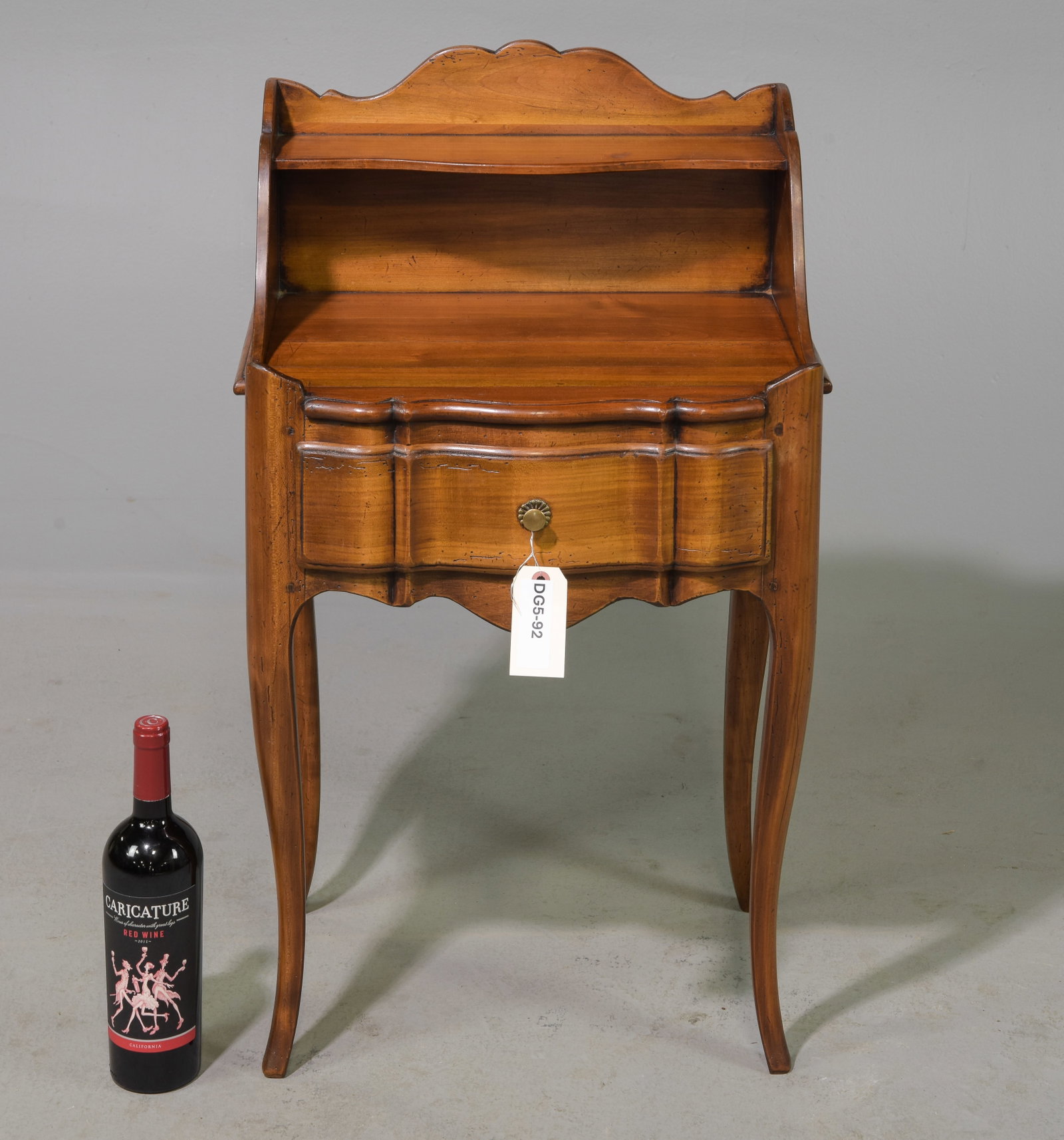 Louis XV Style Fruitwood Occasional Table with Drawer: Louis XV Style Fruitwood Occasional Table with Drawer / Nightstand - 30 in tall x 19 x 14.5