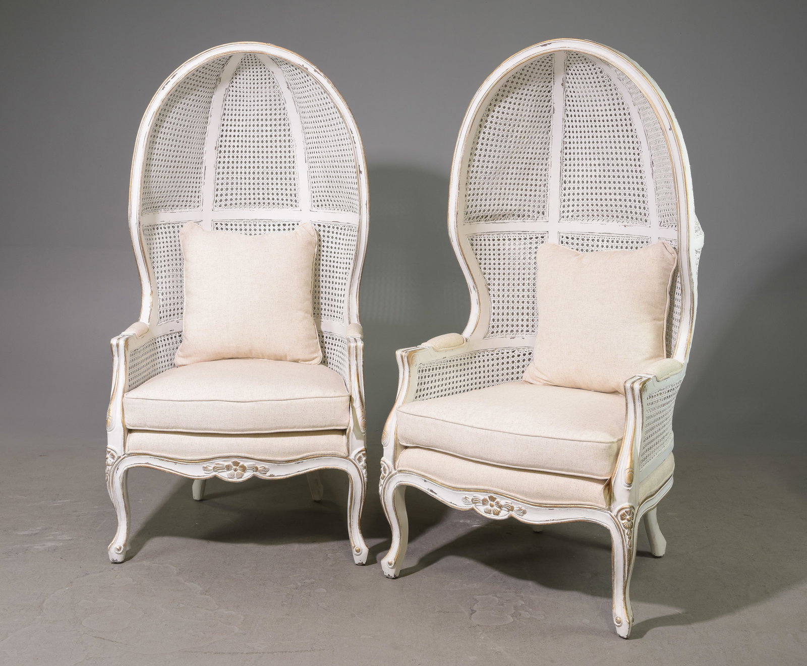 2 White Painted Caned Porters Chairs (1 of 2)