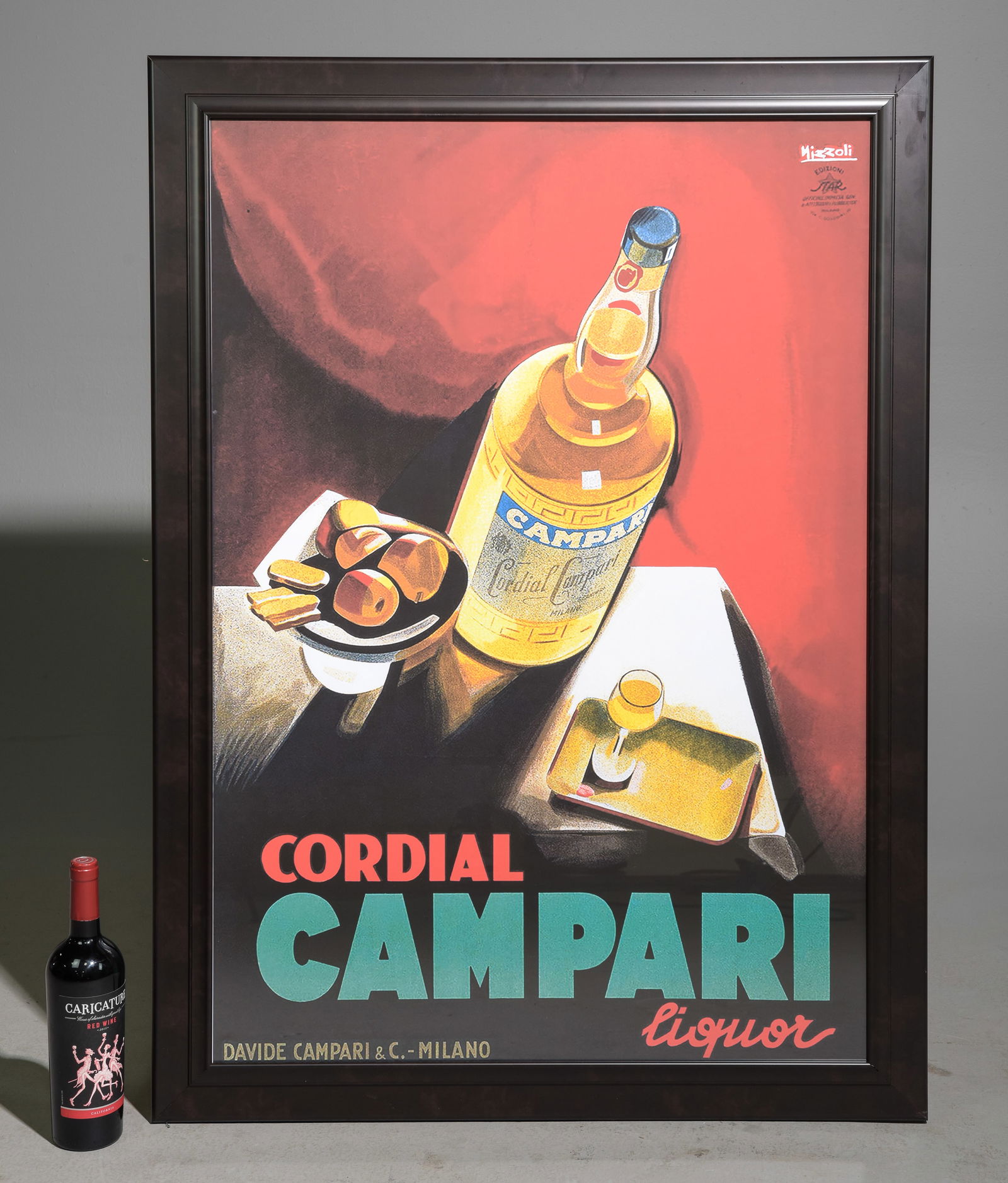 Framed "Campari" Liquor Poster (1 of 3)