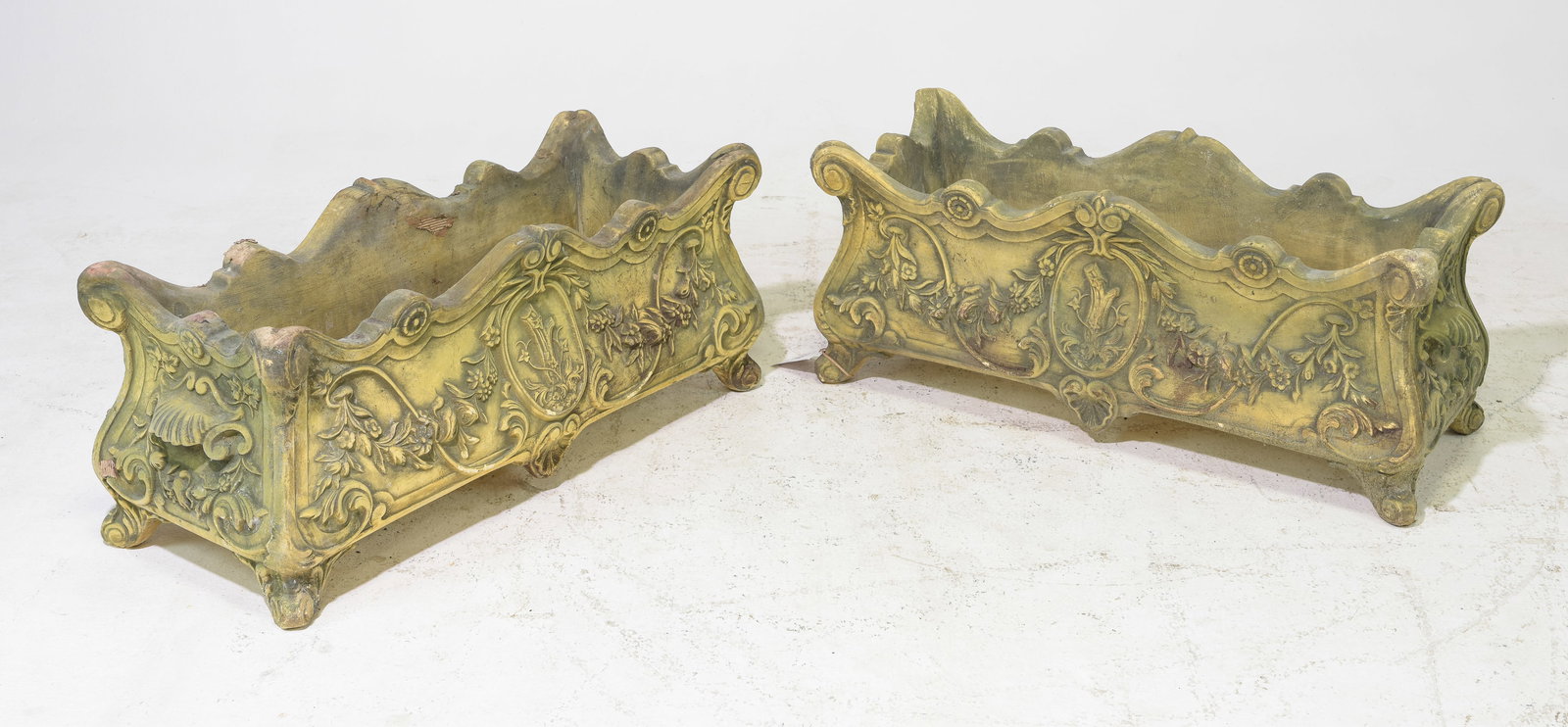 Two Cast Stone / Concrete Planters (1 of 6)