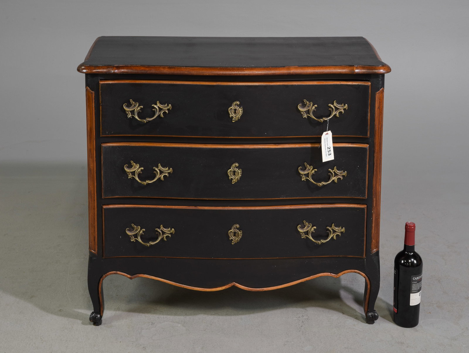 Louis XV Style Painted Three Drawer Chest (1 of 5)