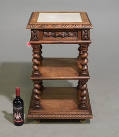Louis XIII Style French Twist Oak Occasional Table