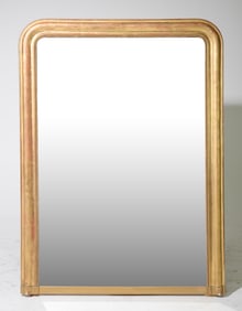 Louis Philippe Style Large Gold Framed Mirror #1