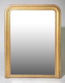 Louis Philippe Style Large Gold Framed Mirror #2