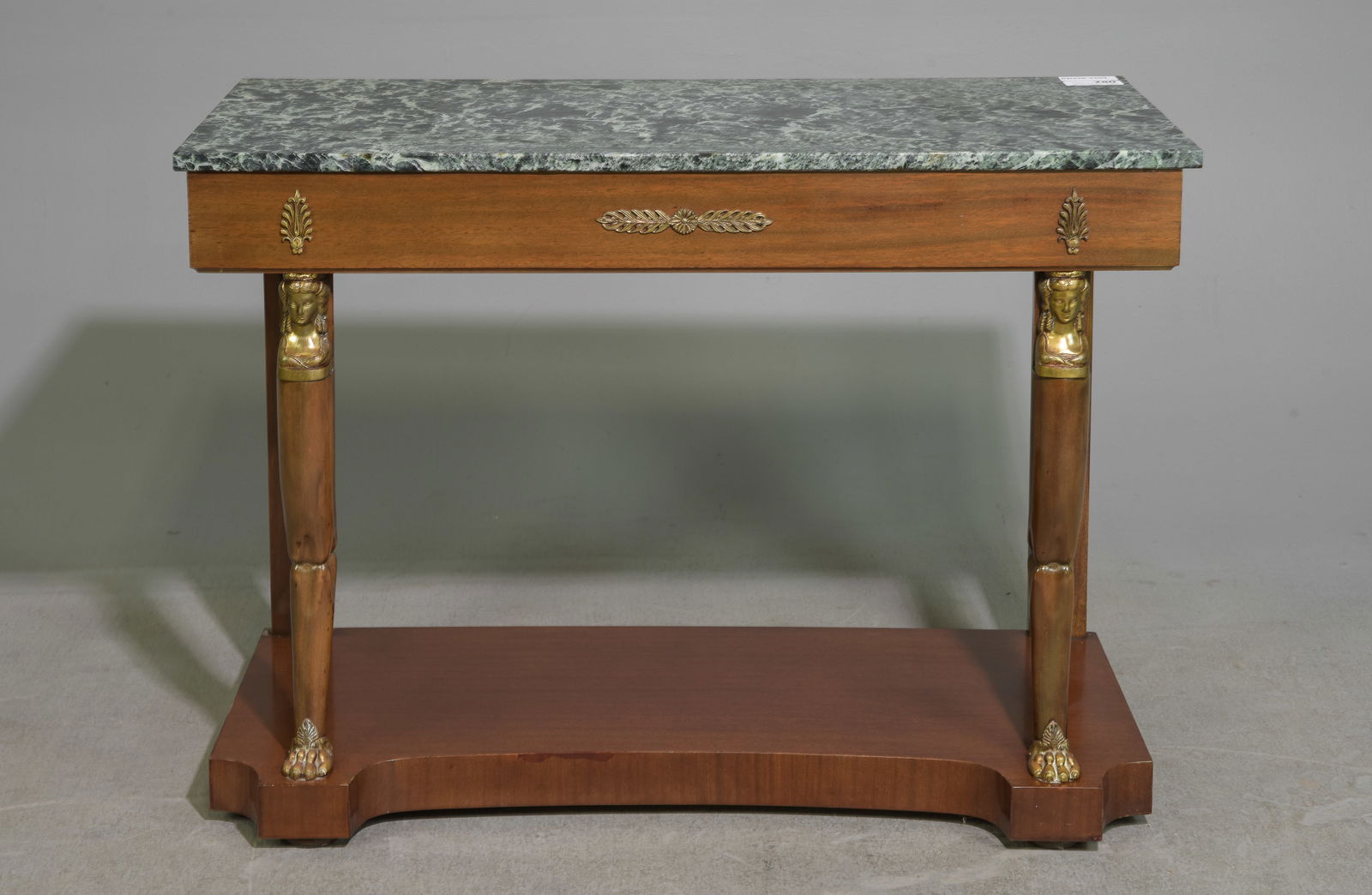 Empire Style Mahogany Marble Top Hall Table / Console (1 of 8)