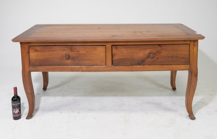 Louis XV Style Farmhouse Table with Drawers