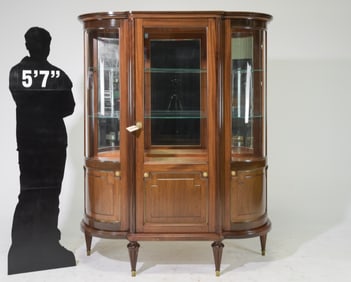 Louis XVI Style Mirror Back Showcase / Display Cabinet