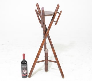 French Faux Bamboo Plant Stand