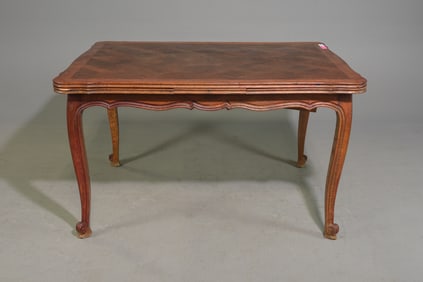 Louis XV Style Oak Draw Leaf Dining Table
