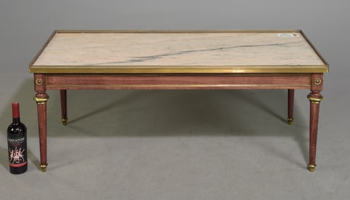 Louis XVI Style Marble Top Coffee / Cocktail Table