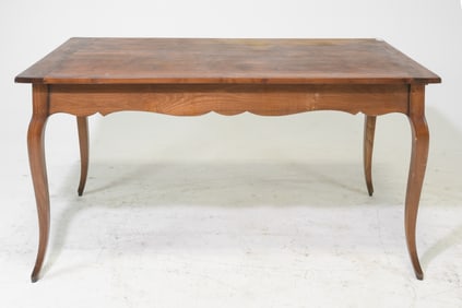 Louis XV Style Farmhouse Table with Drawers