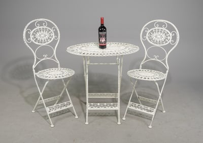 3pc Painted Bistro / Garden Table Set
