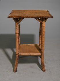 Bamboo & Ratan Two Tier Occasional Table