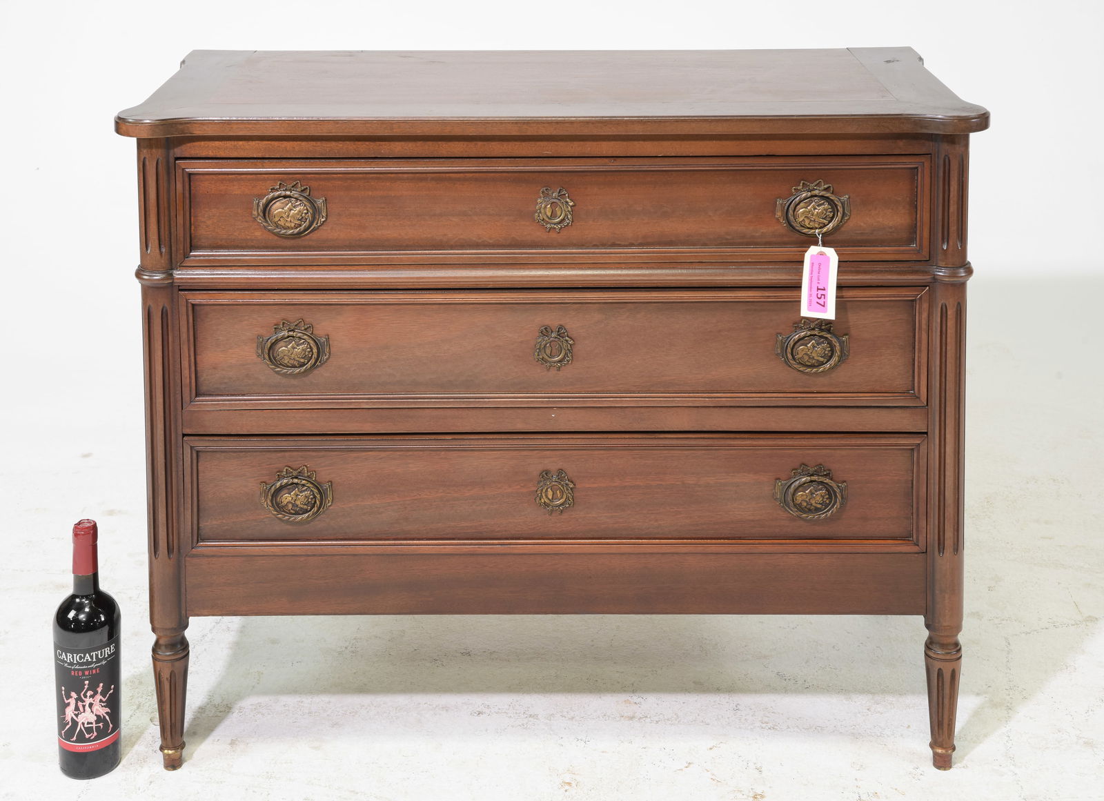 Louis XVI Style Three Drawer Chest (1 of 5)