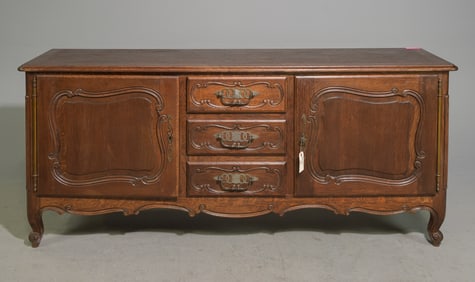 Louis XV Style French Oak Low Sideboard / Enfilade