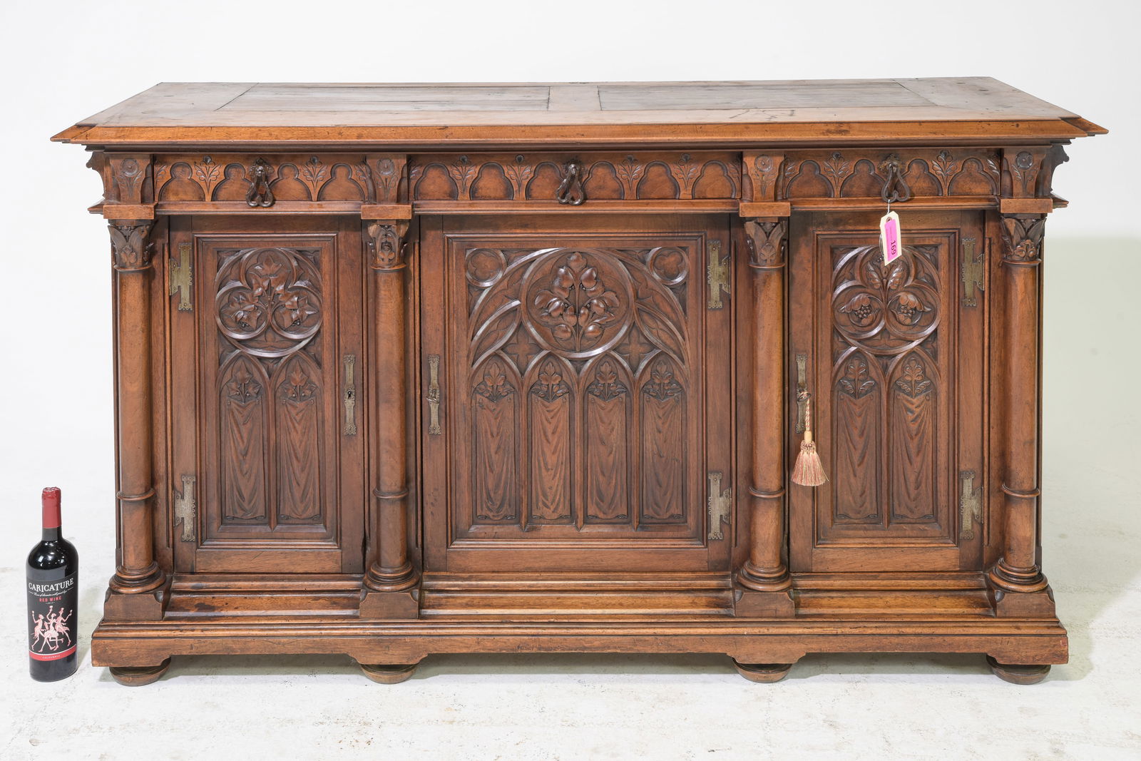 Renaissance Style Gothic Carved Walnut Buffet (1 of 7)