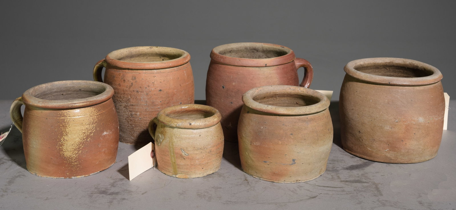 6 French Terracotta Crocks: 6 French Terracotta Crocks - 7 in tall x 9 x 7