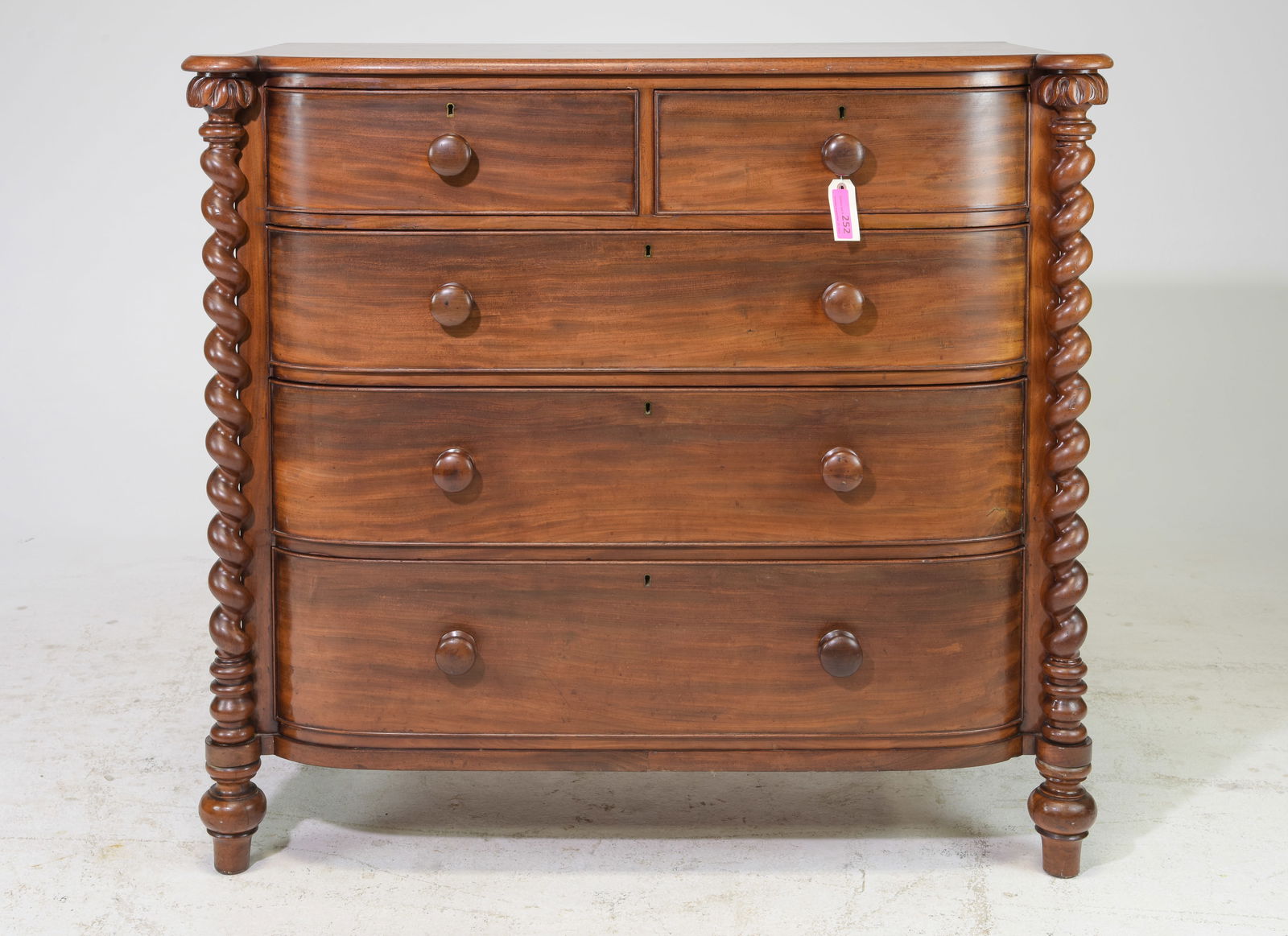 English Mahogany Chest with Barley Twist Columns (1 of 5)