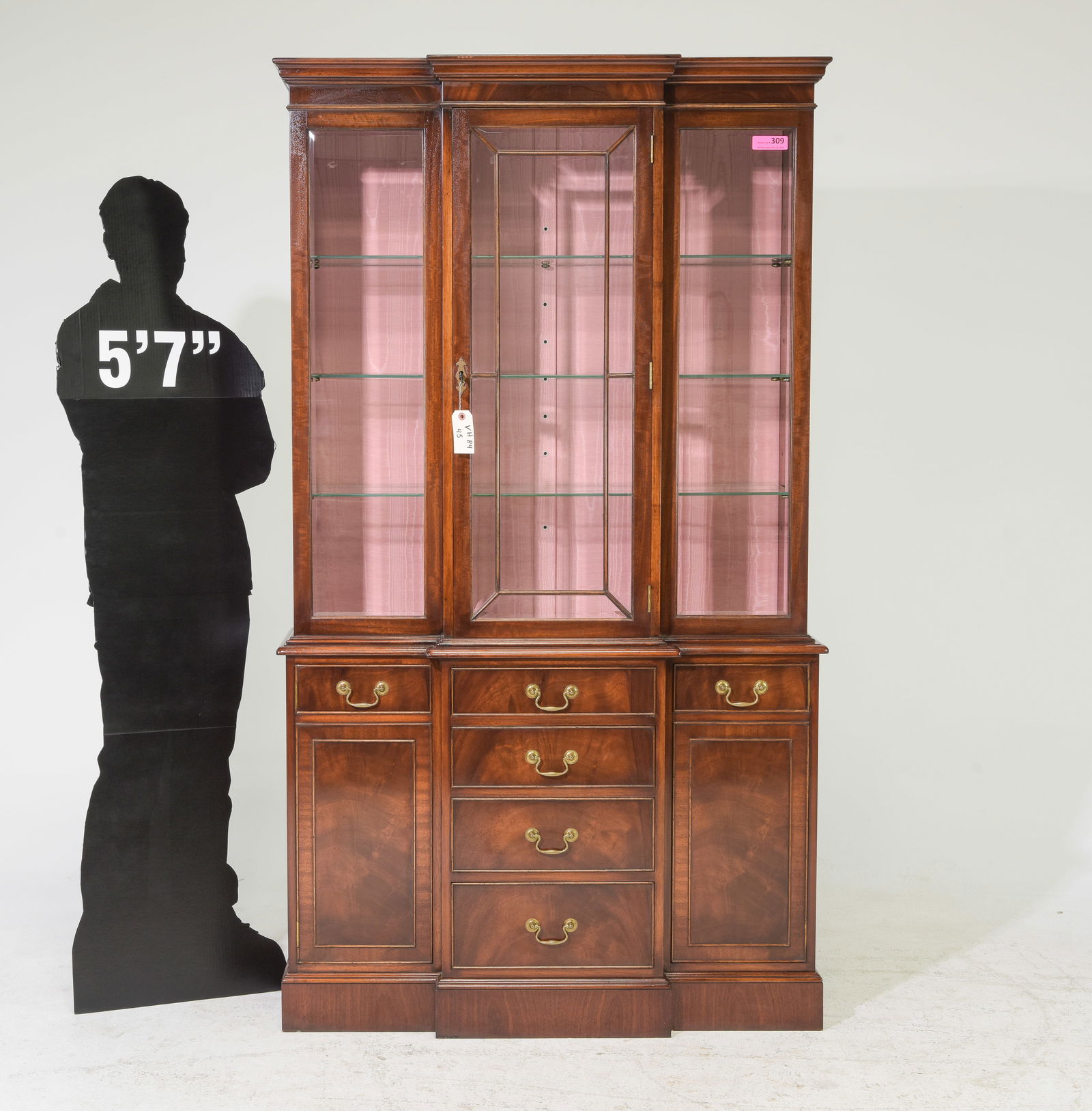 English Mahogany Showcase / Display Cabinet (1 of 8)