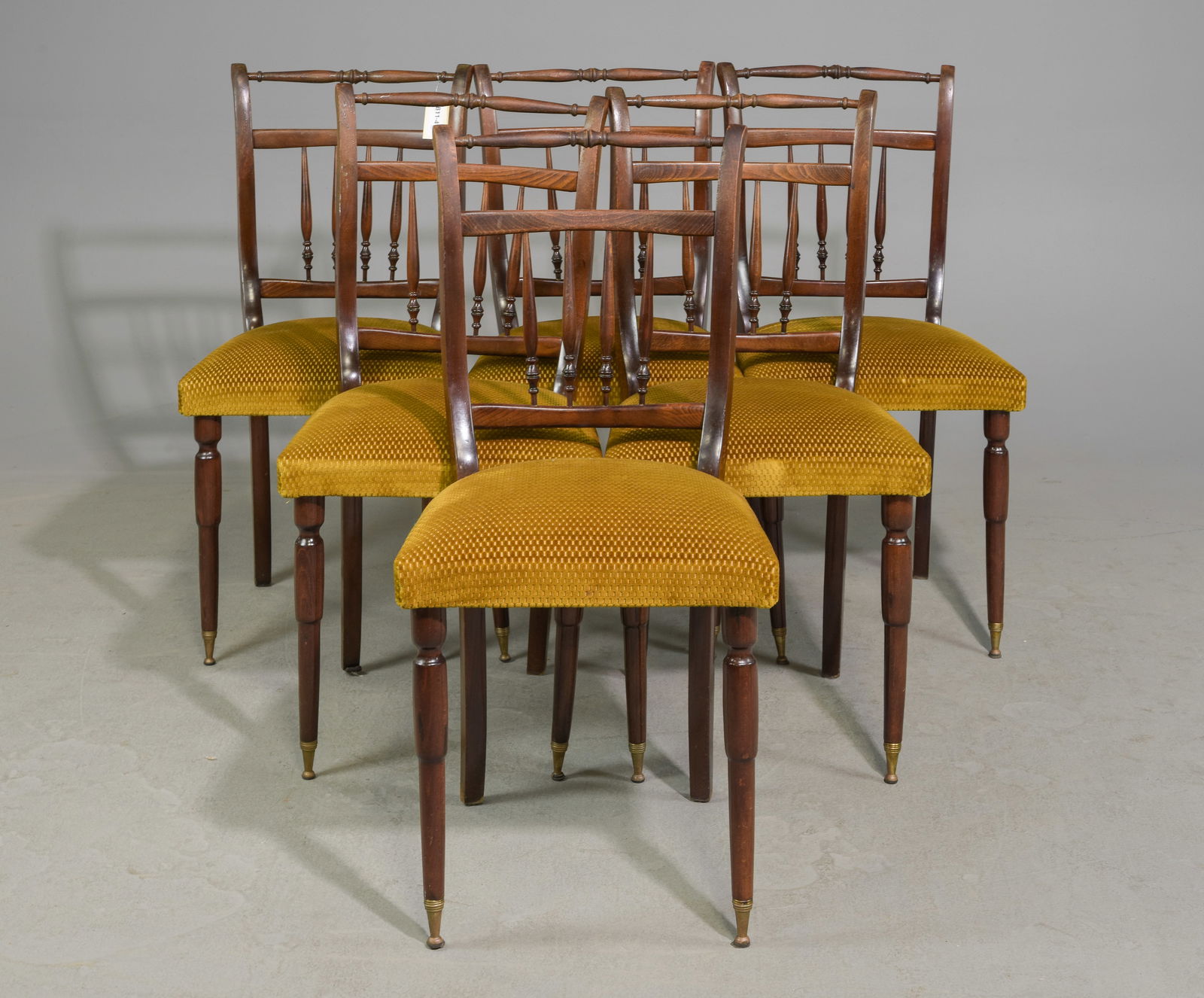 French Set of 6 Mahogany Dining Chairs (1 of 5)
