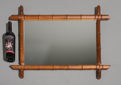 French Faux Bamboo Framed Mirror #2