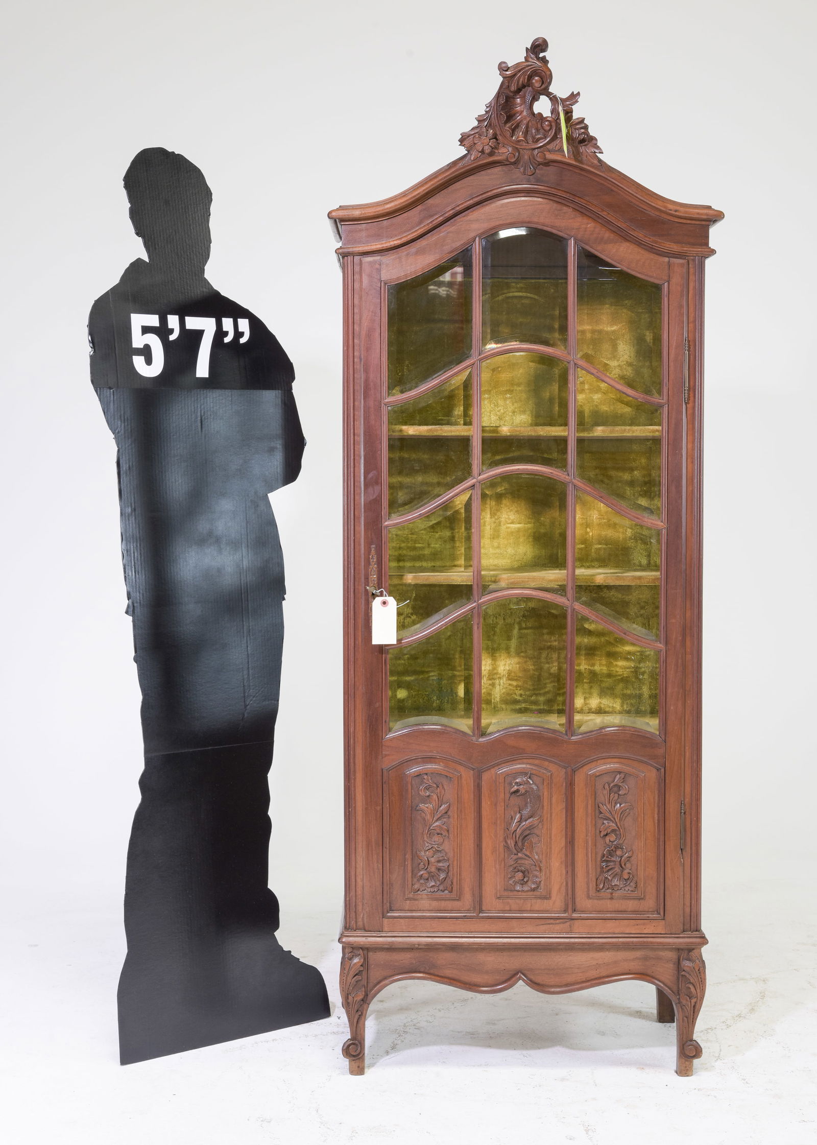 Louis XV Style Walnut Vitrine c.1930's (1 of 9)