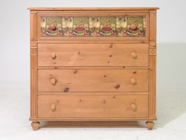 British Large Pine Four Drawer Chest c.1950's