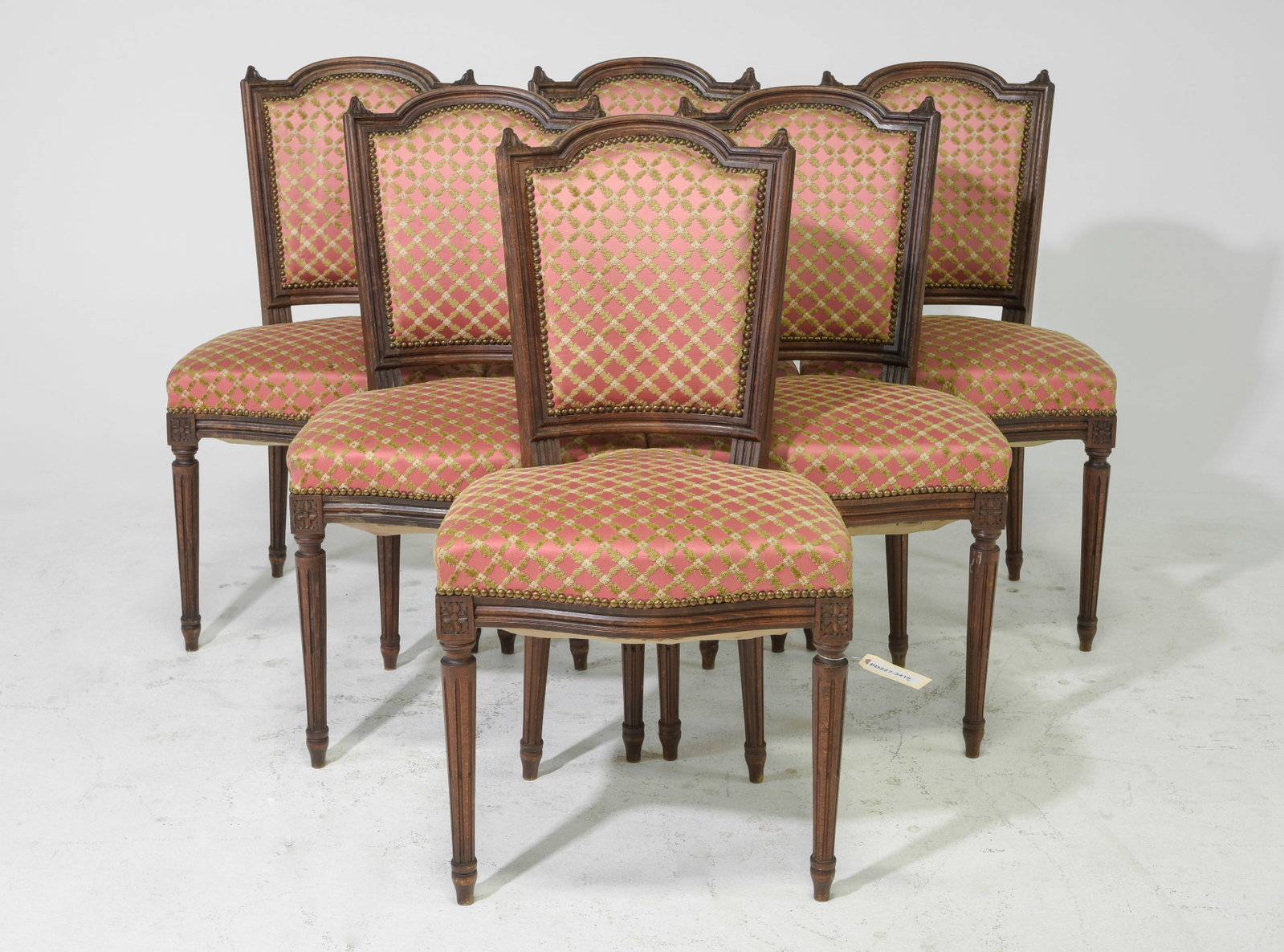 Louis XVI Style Set of 6 Beech Wood Dining Chairs: French Louis XVI Style Set of 6 Beech Wood Dining Chairs - 36 in tall x 19 x 18 each with a seat height of 19 inches