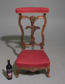 French Walnut Kneeler / Prie Dieu