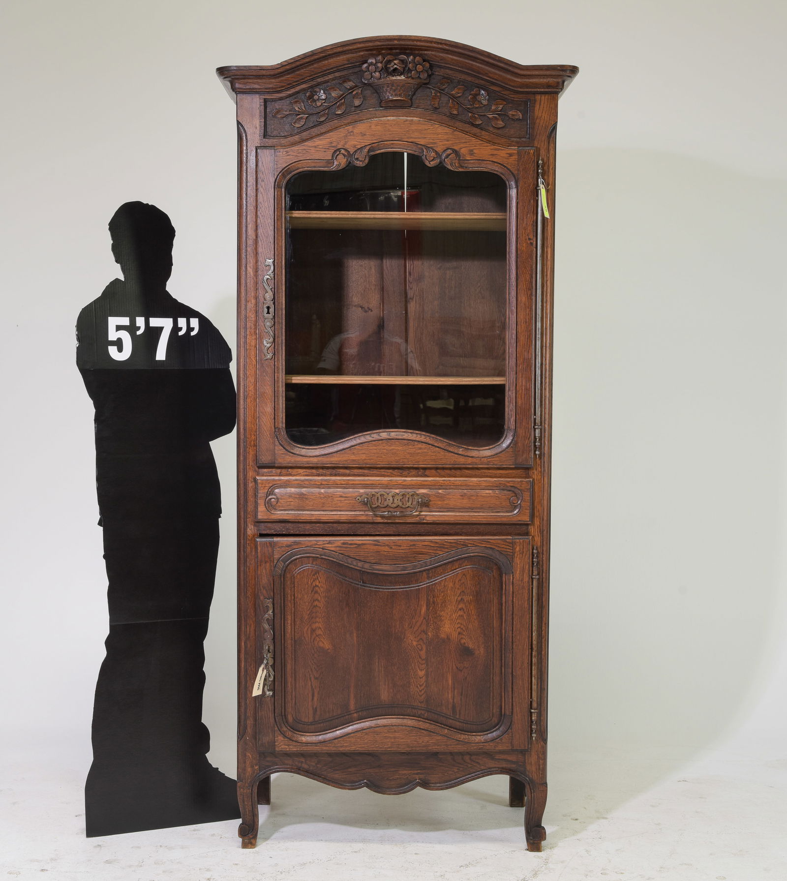 Louis XV Style Oak Vitrine / Cupboard (1 of 7)