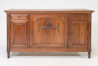 Louis XVI Style Walnut Sideboard / Enfilade