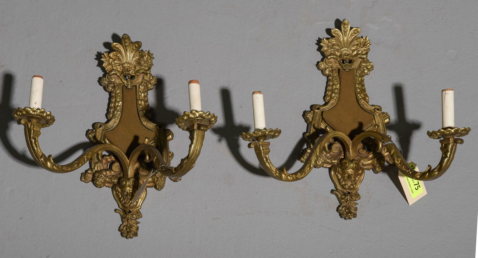 French Pair of Gilded Bronze / Metal Sconces #1 (1 of 4)