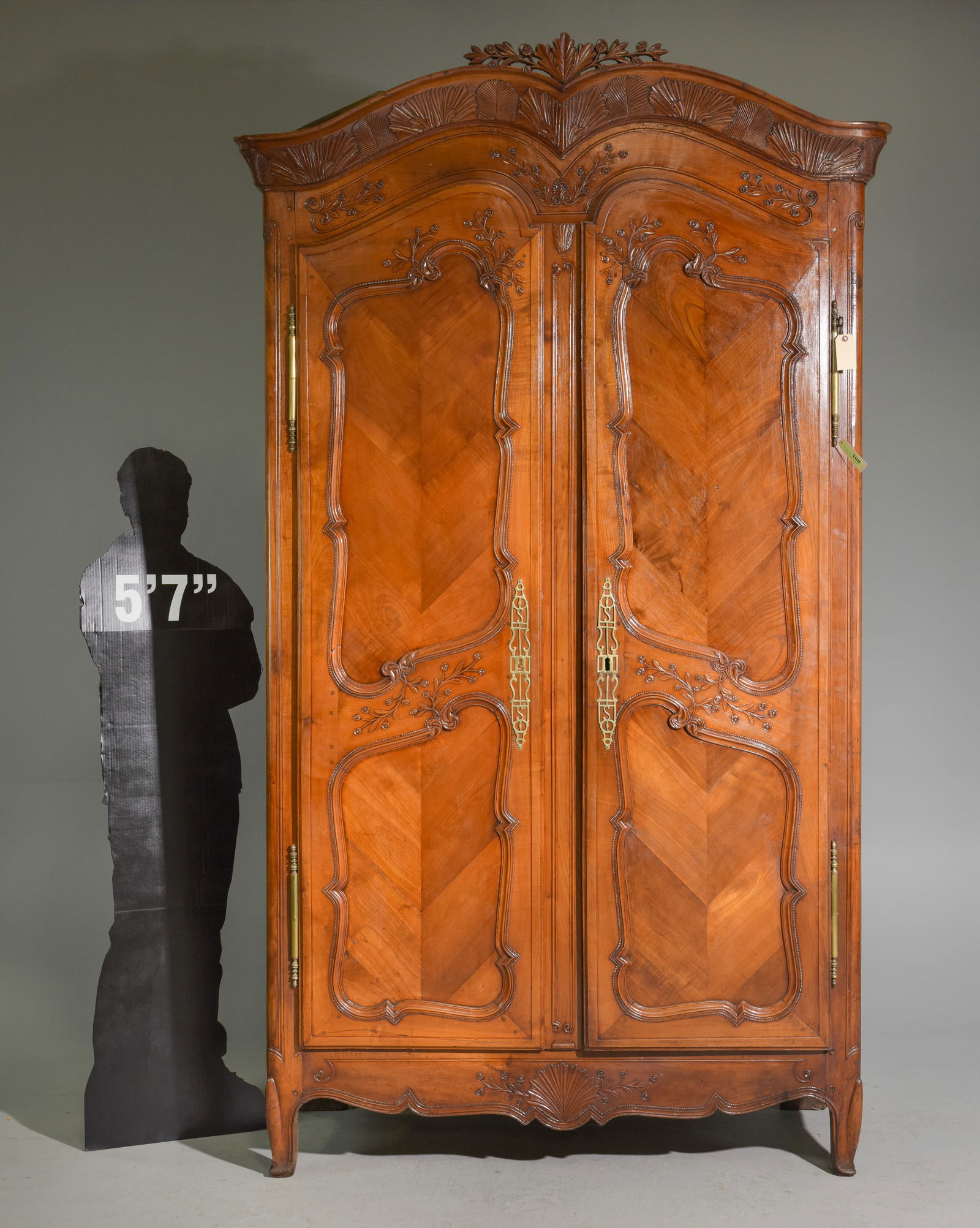 Louis XV Style Large Double Door Armoire (1 of 11)