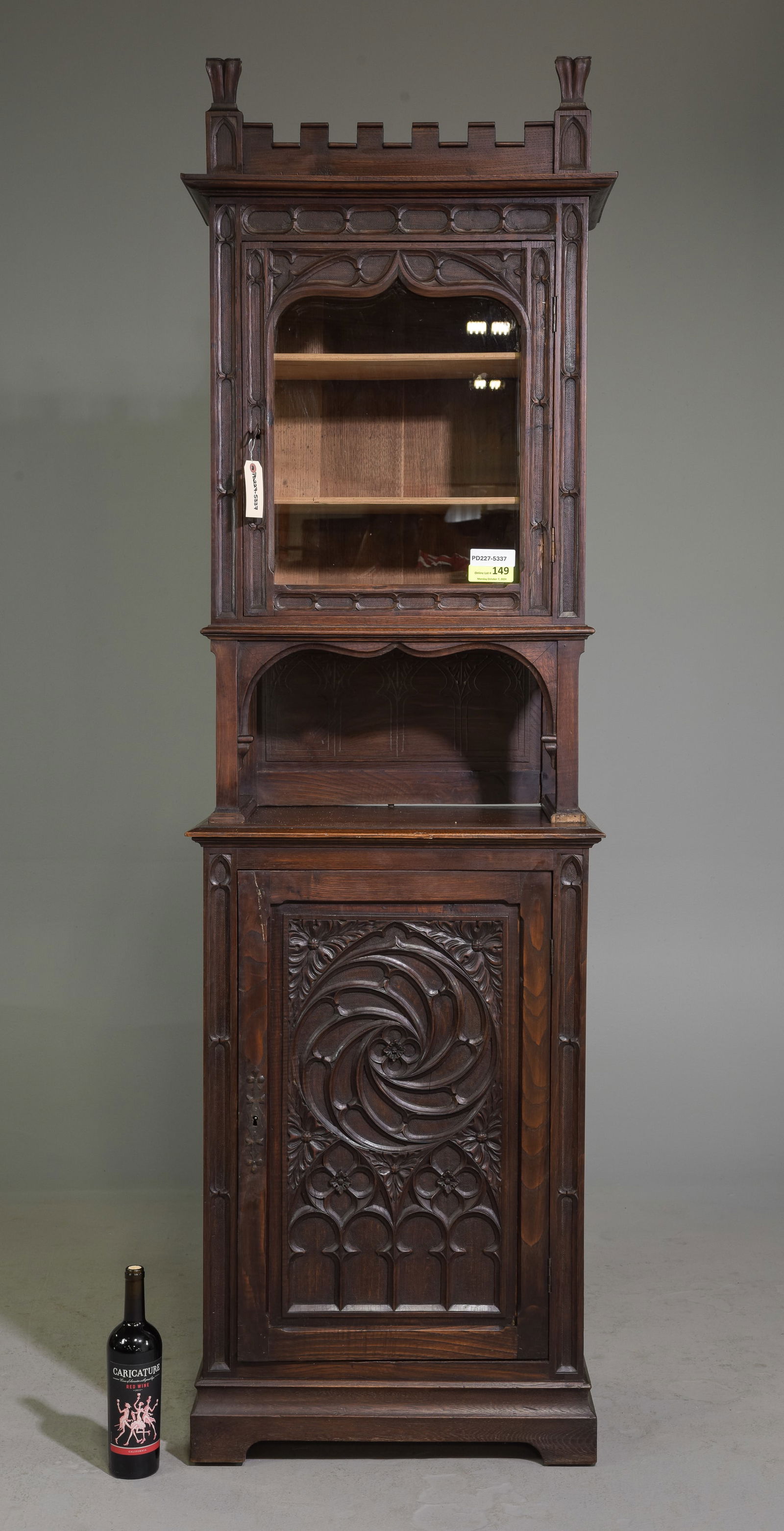 Renaissance Style Gothic Carved Chestnut Cabinet (1 of 10)