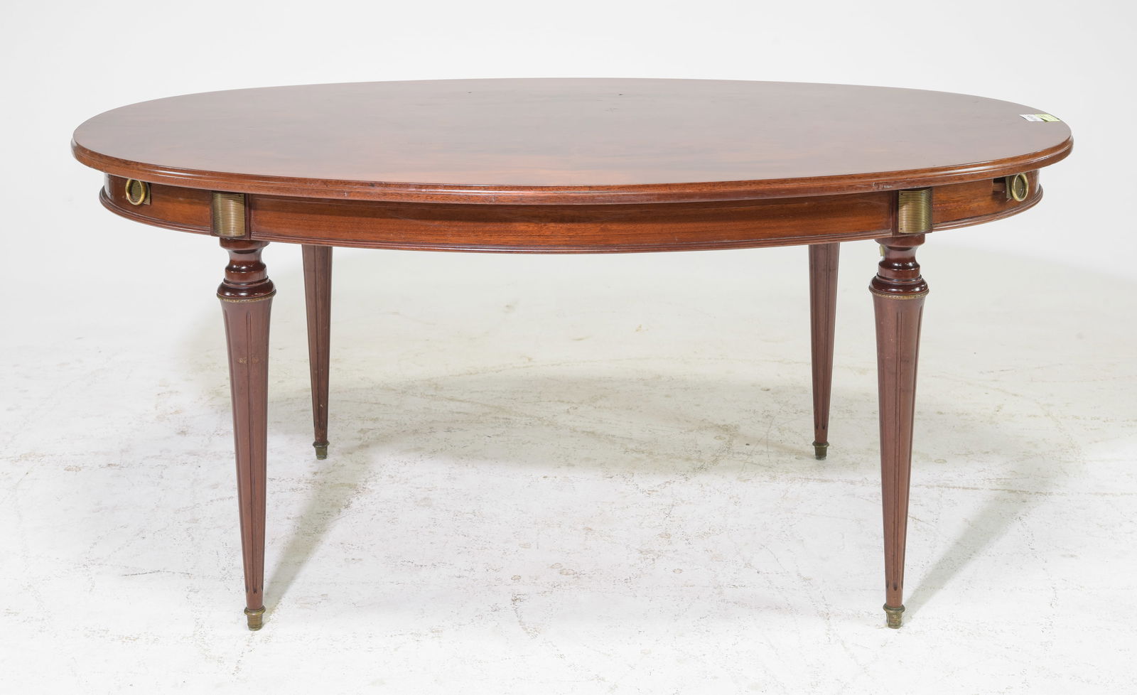 Louis XVI Style Mahogany Oval Dining Table (1 of 5)