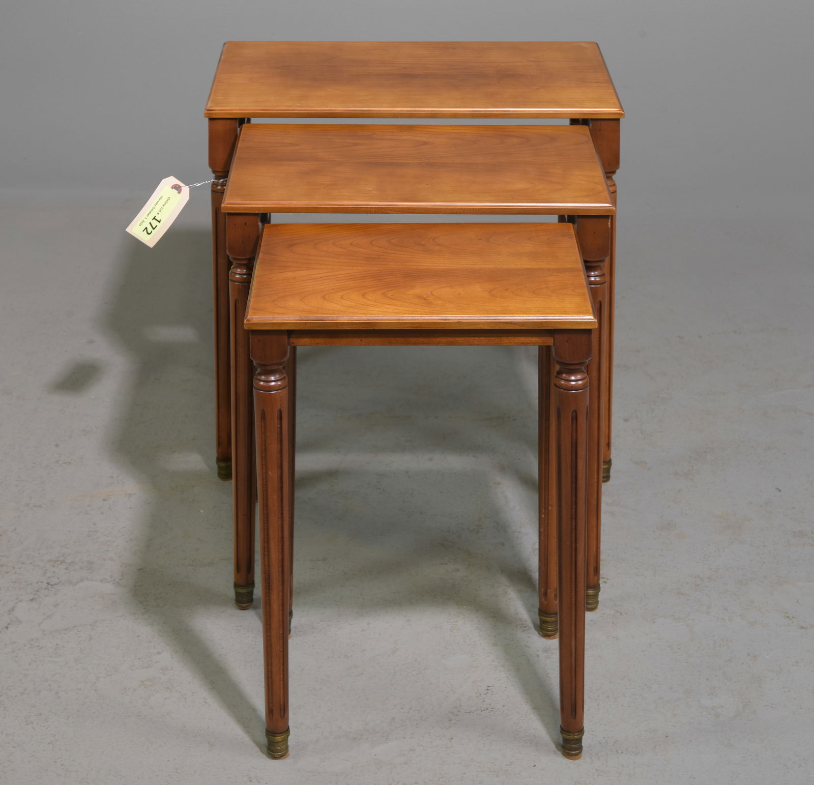 Louis XVI Style Cherry Nest of 3 Tables (1 of 5)