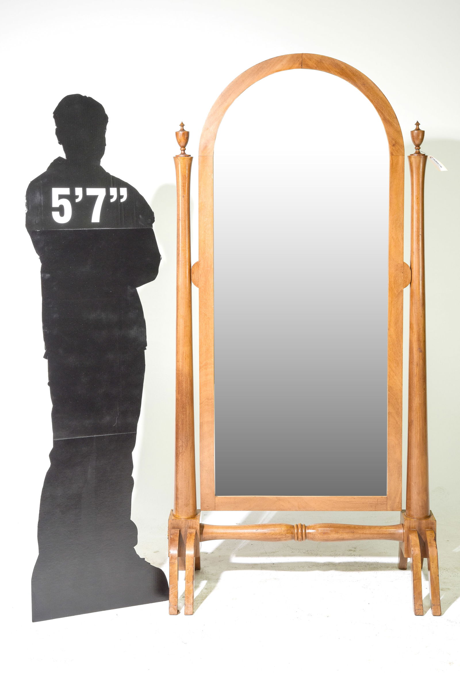 French Walnut Cheval / Dressing Mirror (1 of 5)