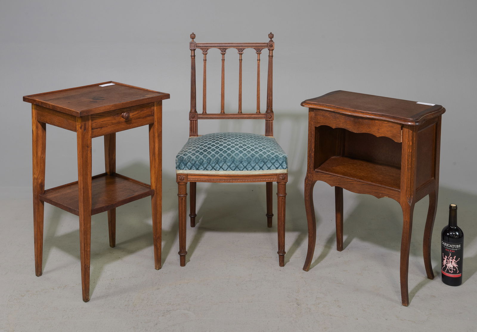 French Rustic Side Table, Chair & Nightstand (1 of 5)