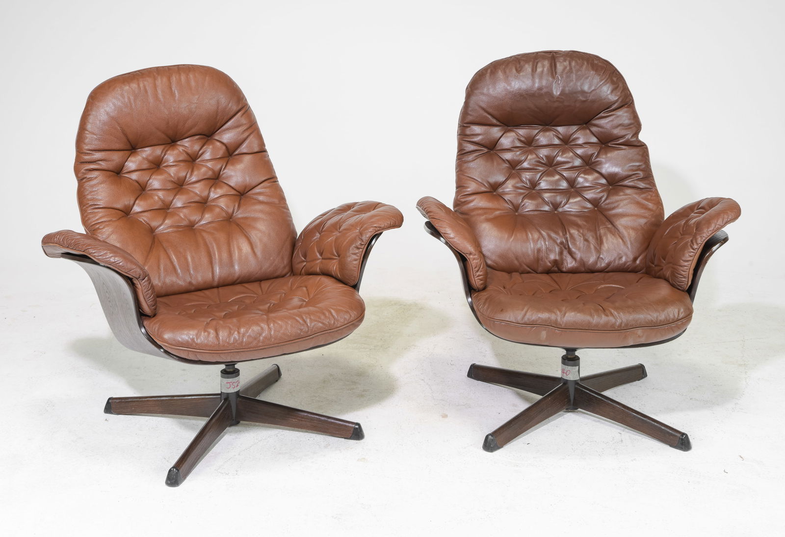 Pair Of Mid-Century Leather Arm Chairs - Gote Mobler (1 of 6)