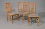 Set of 4 Mid Century Modern High Back Chairs