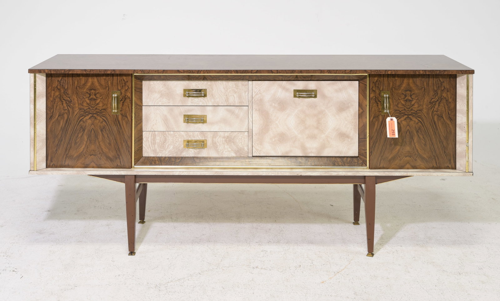 Mid Century Modern Laminate Sideboard: Mid Century Modern Laminate Sideboard / Credenza - 31 in tall x 72 x 17