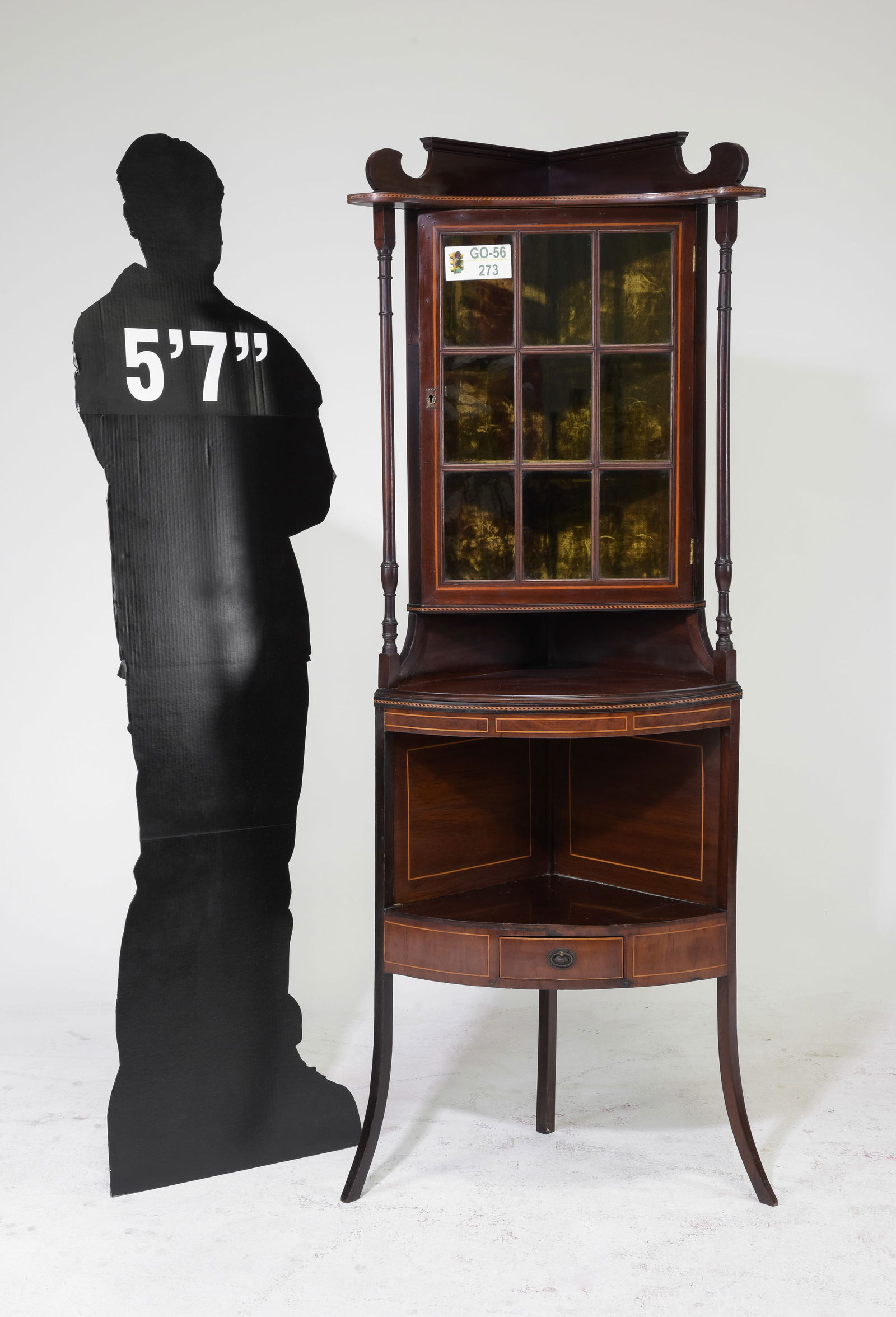 Edwardian Style Mahogany Corner Cabinet c.1920's (1 of 6)